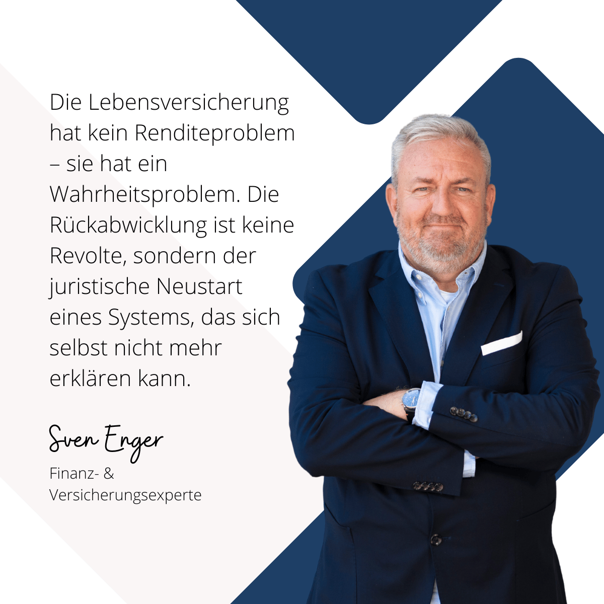 Wie Recht, Markt und Verbraucher die Lebensversicherung der Zukunft formen 1 Renditenproblem bei Lebensversicherungen - Sven Enger